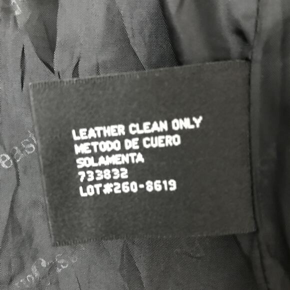 East 5th Jacket Womens Large Black Genuine Leather Zip Front Collared Lined - Picture 4 of 11